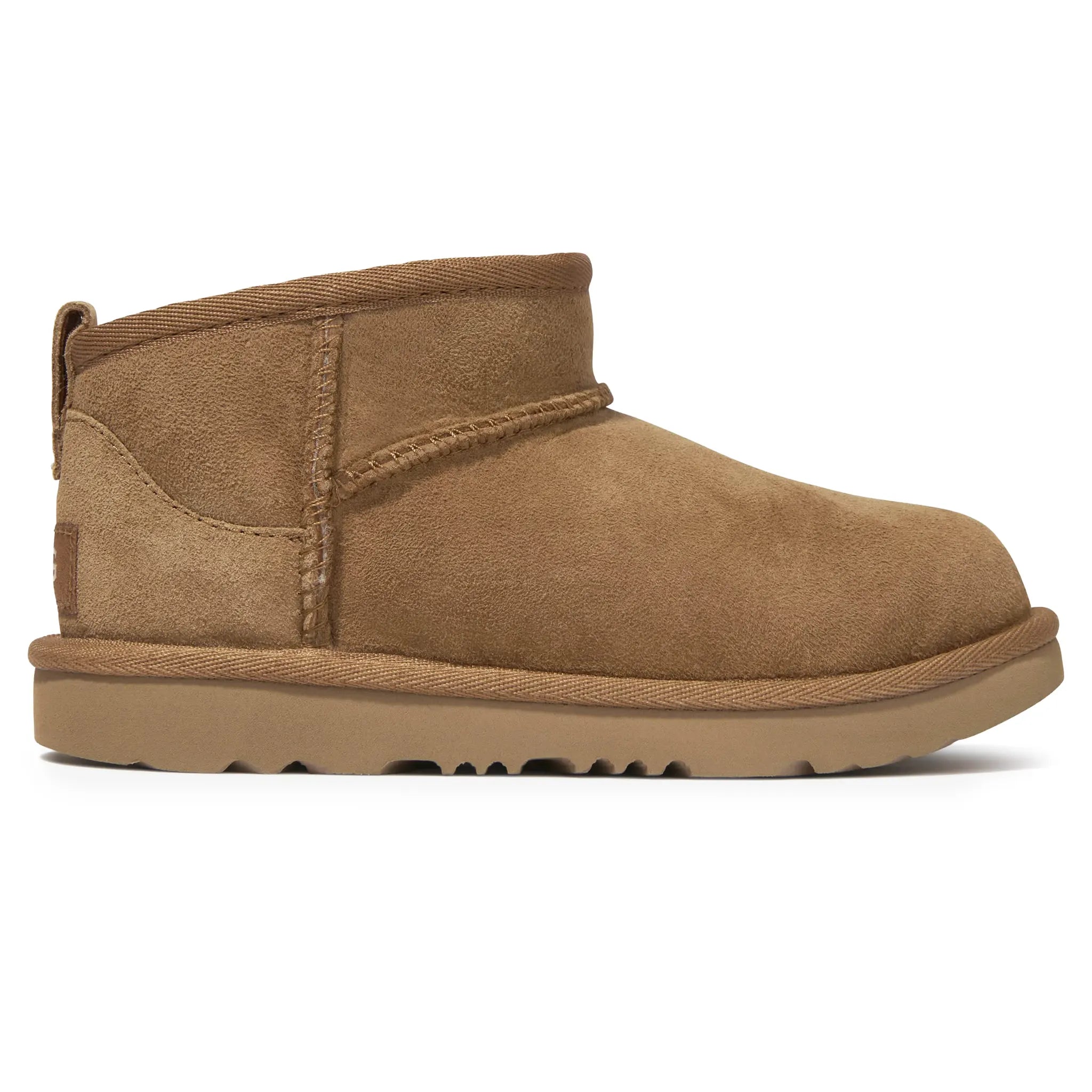 Side View of UGG Classic Ultra Mini Kids Brown Boots UGGA2015101211